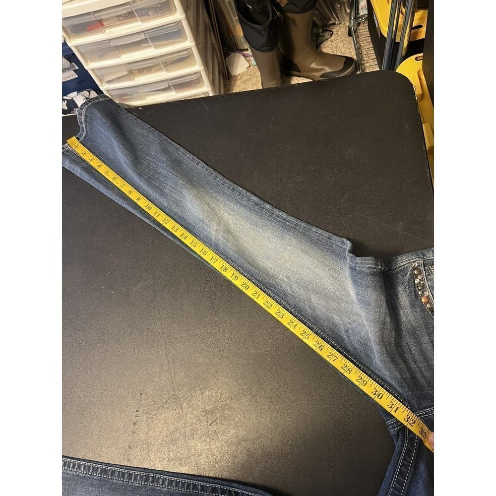 Blue Denim MISS ME JW4288B31 Stretch Boot Cut Jeans w/Crystals & Studs 25 - Picture 11 of 12